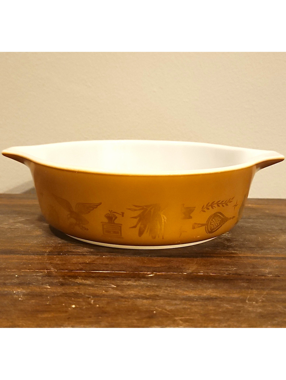 Pyrex 471 1 PT Early American Casserole Dish